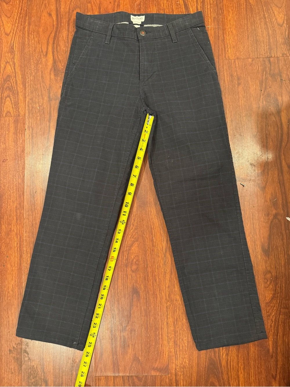 Dockers Men's Dark Charcoal Plaid Dress Pants - Picture 2 of 5